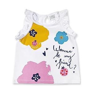 Tuc Tuc Tiny Critters T-shirt met bandjes, gebreid, wit, Wit, 5 Jaren