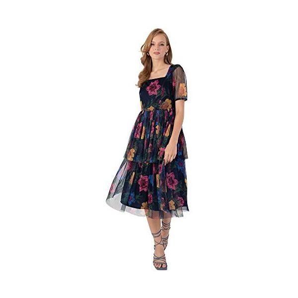 Dames jacquard jurk met bloemen korte mouw - bonprix - Kleding online  kopen? Kleding van de beste merken 2023 vind je hier