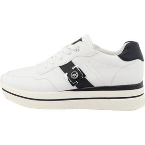 Tom Tailor Damessneakers, wit-marineblauw, 36 EU, Wit Navy, 36 EU