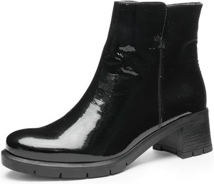 ara PRAG enkellaarsjes voor dames, zwart, 36,5 EU breed, zwart, 36.5 EU Breed