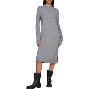 Vila Dames VIRIL CREW NECK L/S MIDI DRESS - NO 14061427, Medium grijs (grey melange), M