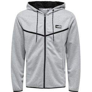 ONLY & SONS Onsliam Reg Hoodie Tracksuit Noos, lichtgrijs gem., XS