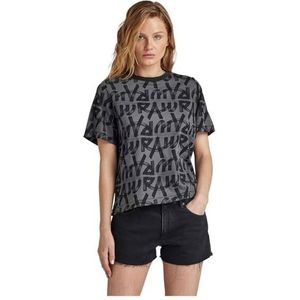 G-STAR RAW Calligraphy Ao Boxy, Meerkleurig (Grey Asphalt Raw Paint D24765-d611-g419), S
