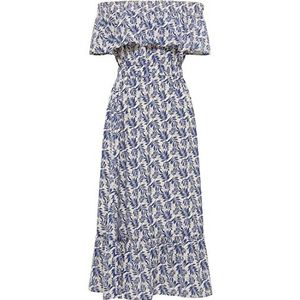 IZIA Maxi-jurk voor dames met all-over print, blauw, M