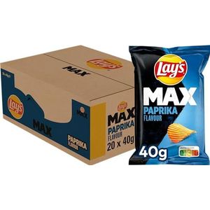 Lay's Max Chips Paprika, Doos 20 stuks x 40 g