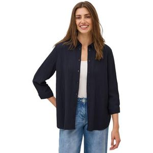 Blouse - Effen - Viscose - Normale Pasvorm - Driekwart Mouw