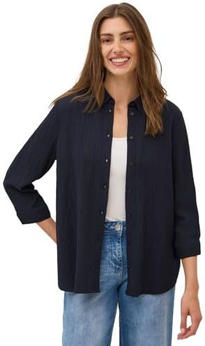Blouse - Effen - Viscose - Normale Pasvorm - Driekwart Mouw