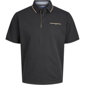 JACK & JONES Jprbluhubo Polo Ss Prau25, zwart, XS