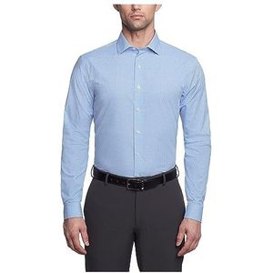 Kenneth Cole Unlisted herenoverhemd met slanke pasvorm, ruiten en strepen (patroon), Lichtblauw, 17""-17.5"" Neck 32""-33"" Sleeve