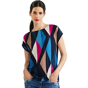 Street One Damesshirt met korte mouwen, blauw (deep blue), 34