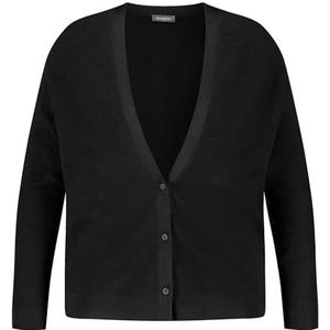 Gebreid jack, zwart, 46 Grote maten Extra Tall