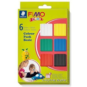 STAEDTLER 8032 01 - Fimo kids materiaalverpakking Colour Pack, basic, 6 x 42 g