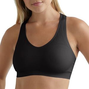 Hanes Sportbeha voor dames, naadloze racerback sportbeha met gemiddelde ondersteuning, vochtafvoerend, verpakking van 1 of 3 stuks, L