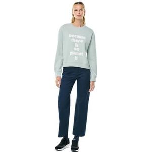 ECOALF - Claimalf damessweatshirt, van gerecycled biologisch katoen, lange mouwen, comfortabel en veelzijdig, basic sweatshirt, maat L, lichtgroen, Rosa Roja, L
