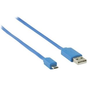 Valueline VLMP60410L1.00 USB 2.0 adapterkabel (Astekker naar micro-B-stekker, 1m) blauw