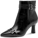 Tamaris - Enkellaarsje - Zwart - 38 - Stilettohak 7,5 cm