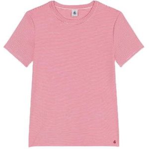 Petit Bateau T-shirt met korte mouwen voor dames, Peonia/Marshmallow, XS