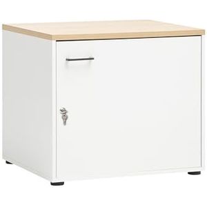 Schildmeyer Multifunctionele kast afsluitbaar Solea 158844, wit mat, 67,1 x 60 x 60 cm