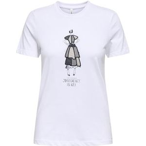 Onlemma Life Reg S/S Lady Top JRS Noos, wit (bright white), 3XL