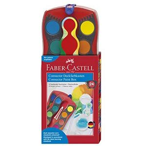 Faber Castell Waterverf connector Faber Castell 24 kl. - kleur: rood