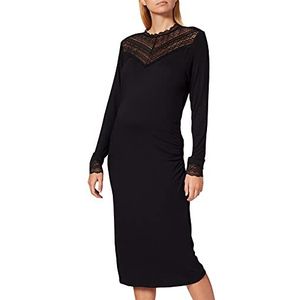 Supermom Damesjurk Ls Fancy jurk, Black - P090, 36
