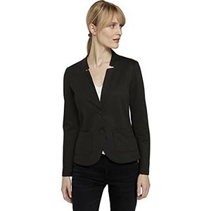 TOM TAILOR Dames Blazer met structuur 1021199, 14482 - Deep Black, L