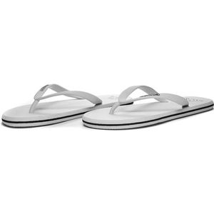 Kappa Unisex Logo Moker Flip Flops, Wit Zwart, 39 EU
