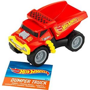 Theo Klein 2438 Hot Wheels kiepauto | Hoogwaardige kiepauto op schaal 1:24 | Bouwplaatsvoertuig met brede banden | Speelgoed voor kinderen vanaf 3 jaar
