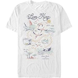 Disney The Lion King - Map of the World Unisex Crew neck T-Shirt White M