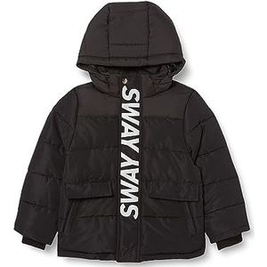 NAME IT NKMMANDER buffer jas voor jongens, zwart, 128, Schwarz, 128 cm