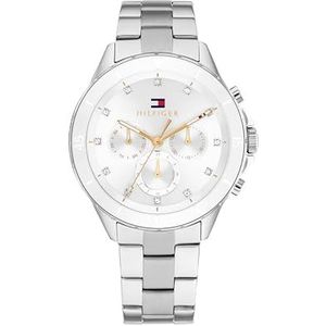 Tommy Hilfiger Collectie analoog quartzhorloge met meerdere functies en roestvrijstalen bandje voor dames, 1782707