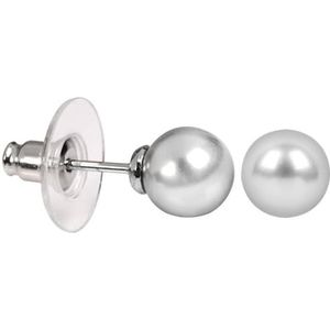 Levien Oorbellen Modern Pearl Oorbellen Pearl Light Gray SLE0279 Merk, Standaard, Niet-edele metalen, Geen edelsteen
