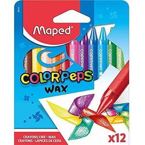 Maped M861011 - waskrijtjes Color Peps Wax, 12 stuks