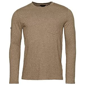 Superdry Studios L/S Top M6010724A Fossil Brown Marl S Heren, Fossil Brown Marl, S