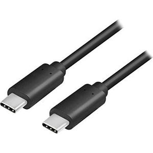 LogiLink CU0129 aansluitkabel, USB 3.2 type C (Gen2) voor het opladen (High Speed Charging) & synchroniseren, zwart 1 m