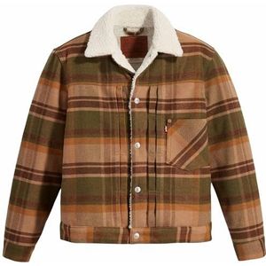 Levi's Type 1 Sherpa Truckerjas voor heren, Barold Plaid Winter, M