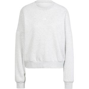 adidas Dames ESSENTIALS SMALL LOGO FEEL COZY RELAXED FIT SWEATSHIRT, light grey heather/white, L
