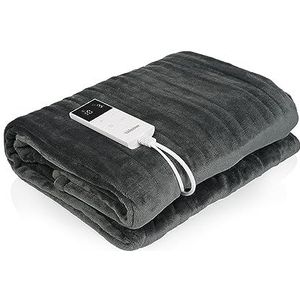 Tristar Elektrische deken, 180 x 120 cm fleece, machinewasbaar, instelbare temperatuur, afneembare afstandsbediening, BW-4781