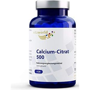 Vita World Calciumcitrat 120 Capsules VEGAN - Gemaakt in Duitsland