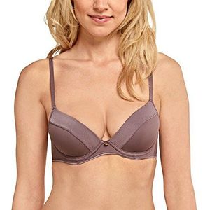 Schiesser Dames Selected Premium Push-up BH, bruin (donkerbruin 301), 80A