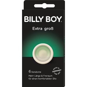 Billy Boy XXL Extra Groot condoom XXL, extra lang, 195 mm x extra breed, tot 62 mm, transparant, 6 stuks