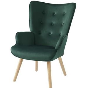 BAÏTA Sam fauteuil in groen fluweel