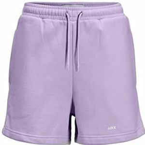 Jack & Jones JJXX JXABBIE HW REL Every Brush Shorts SN, Pastel Lilac/Detail: White Logo Print, S