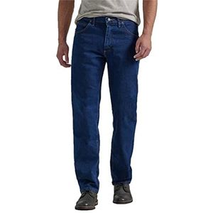 Wrangler Authentics Klassieke jeans met rechte snit en vijf zakken voor heren, Flex Indigo Donker, 32W / 32L