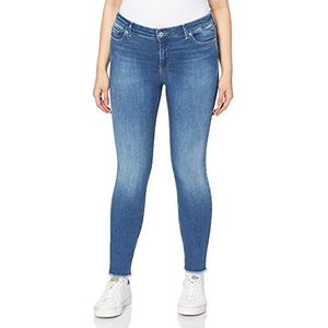VERO MODA VMPEACH Skinny Fit Jeans voor dames, superzachte Mid Waist Ankle, blauw (medium blue denim), 34 NL/S/L