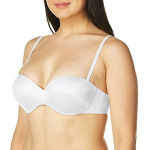 Maidenform Women's Smooth Strapless Extra Coverage Bra, White, 40B