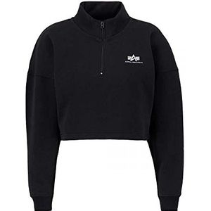 Alpha Industries Half Zip Sweater COS SL Wmn Shorts, Zwart, L voor dames, blue, L