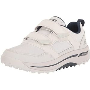 Skechers Heren Go Arch Fit golfschoen Sneaker, wit/marine 2 riem, 8 UK, Witte Navy 2 riem
