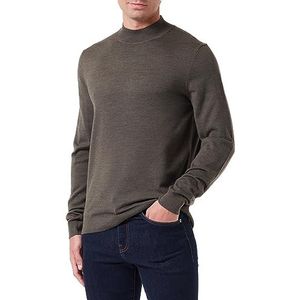 SELETED HOMME SLHTOWN Merino Coolmax Knit Mock B NOOS, Forest Night/Detail: melange, M