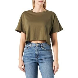 Noisy may Dames Nmalena S/S O-hals Semicrop Top Fwd Noos T-shirt, Kalamata, XS EU, Kalamata, XS